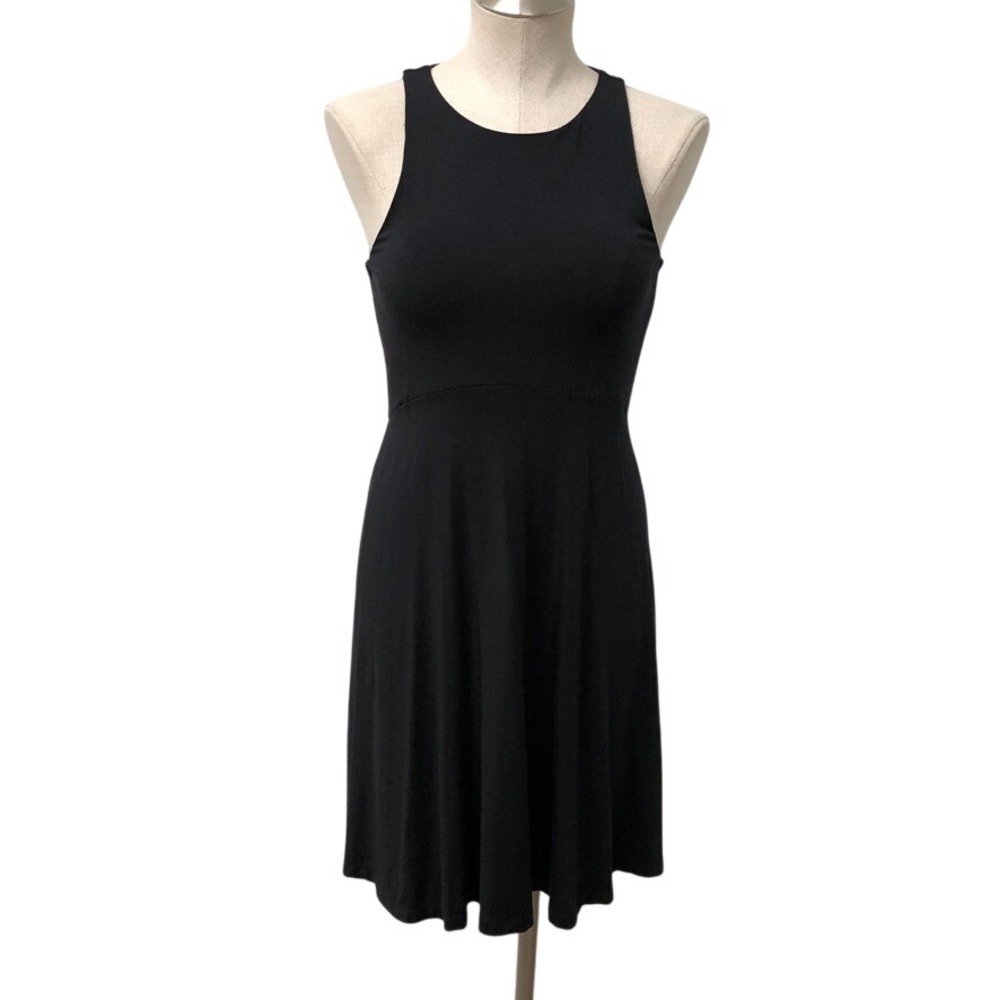 Athleta Santorini Thera Dress Womens XS Black Sleeveless Modal Spandex 531173